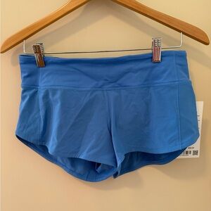 NWT Lululemon Speed Up Low Rise 2.5 shorts- Blue Nile
